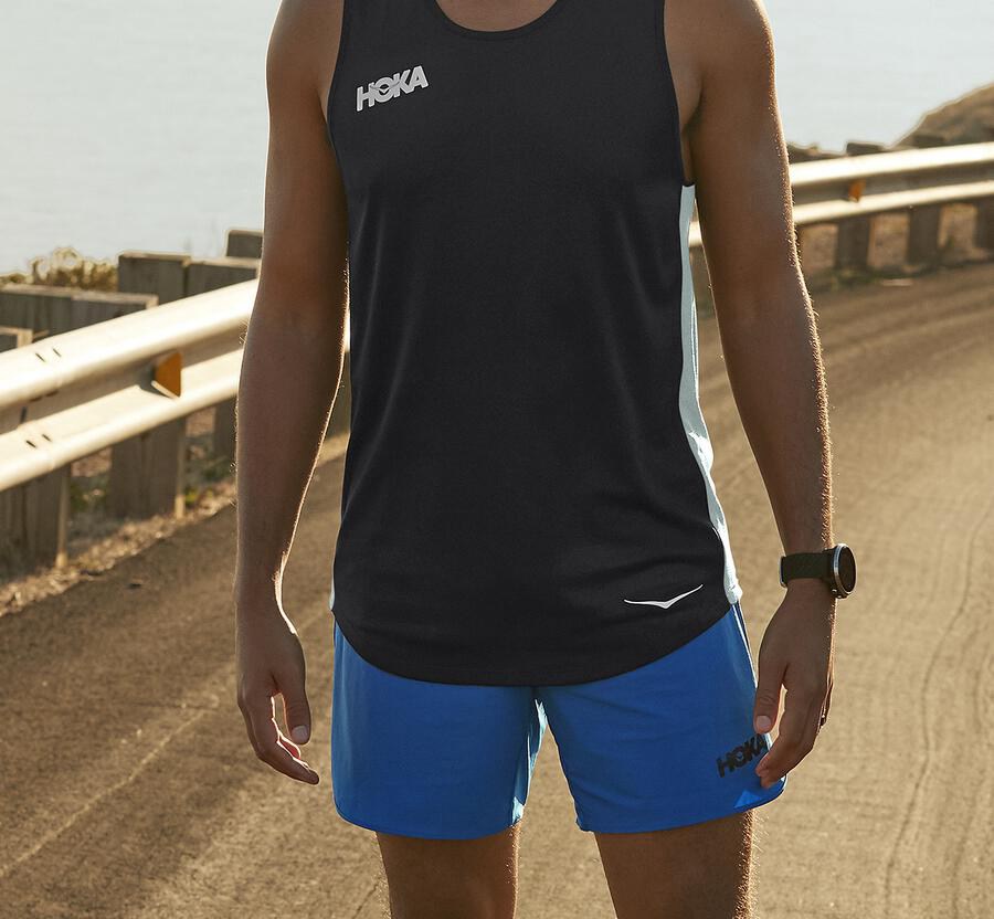 Hoka One One Shorts Mens Blue - Performance - 57890ICMA